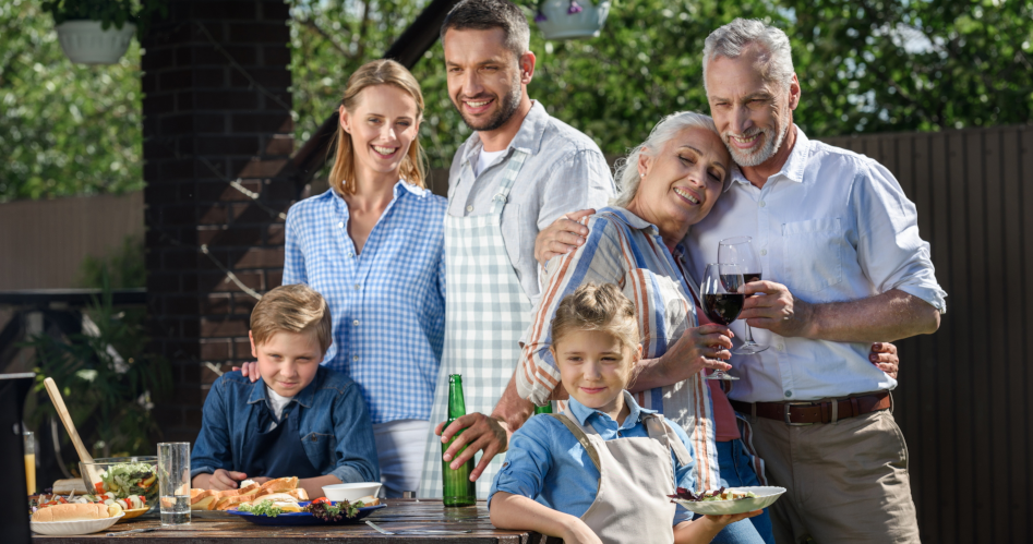 Family having a picnic
